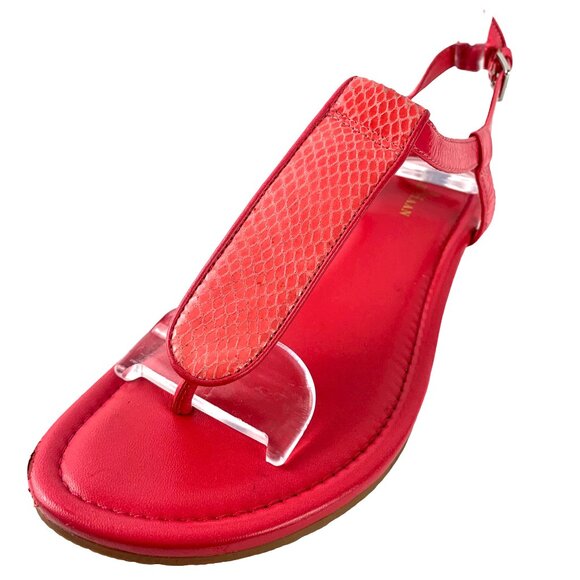 COLE HAAN D40294 Pink Leather Thong‎ Slingback Sandals - Picture 4 of 10